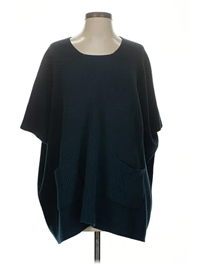 Pre-owned Cabi Poncho In Blue