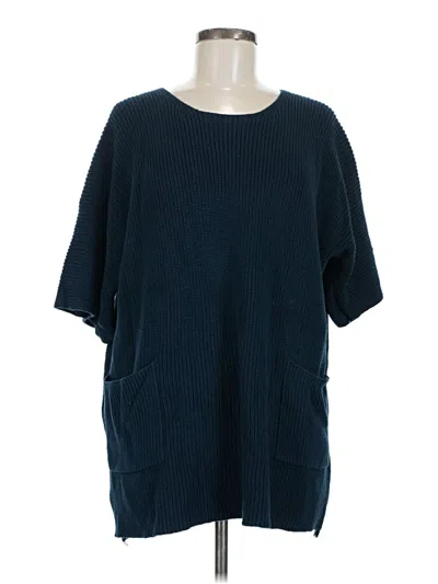 Pre-owned Cabi Poncho In Blue