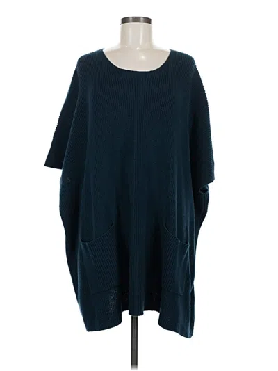Pre-owned Cabi Poncho In Blue