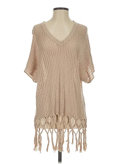 Pre-owned Cabi Poncho In Brown