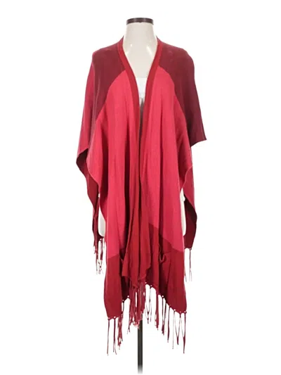 Pre-owned Cabi Poncho In Burgundy