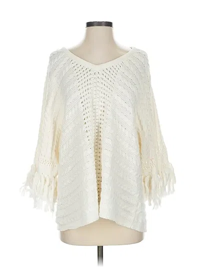 Pre-owned Cabi Poncho In White