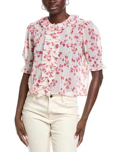 Cabi Printed Cherish Top In White