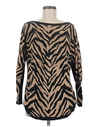 Pre-owned Cabi Pullover Sweater In Brown