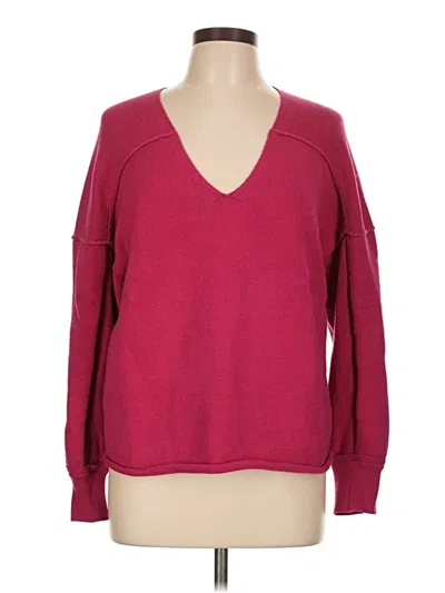 Pre-owned Cabi Pullover Sweater In Burgundy