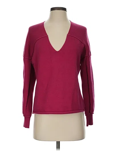 Pre-owned Cabi Pullover Sweater In Burgundy