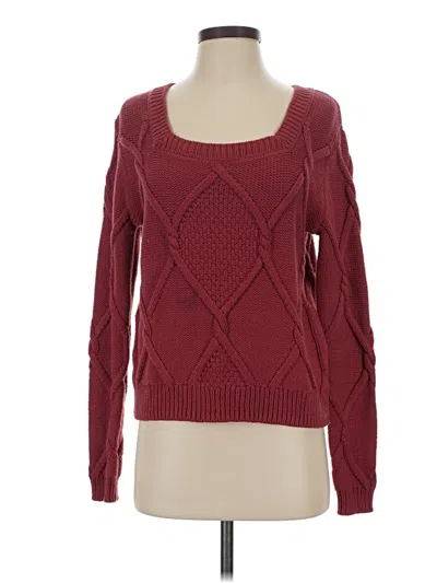 Pre-owned Cabi Pullover Sweater In Burgundy