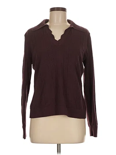 Pre-owned Cabi Pullover Sweater In Burgundy