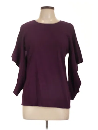 Pre-owned Cabi Pullover Sweater In Burgundy