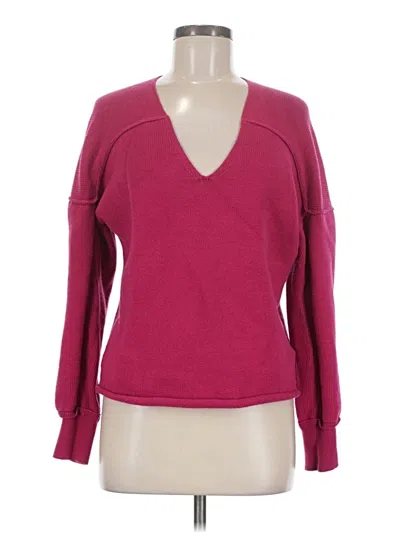 Pre-owned Cabi Pullover Sweater In Burgundy