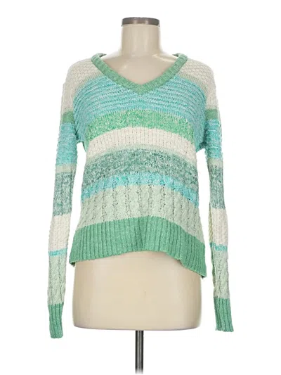 Pre-owned Cabi Pullover Sweater In Green