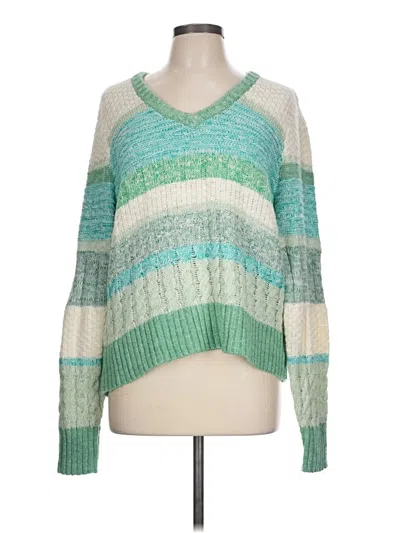 Pre-owned Cabi Pullover Sweater In Green