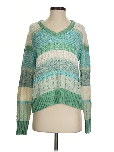 Pre-owned Cabi Pullover Sweater In Green