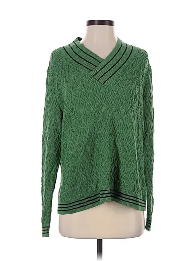 Pre-owned Cabi Pullover Sweater In Green