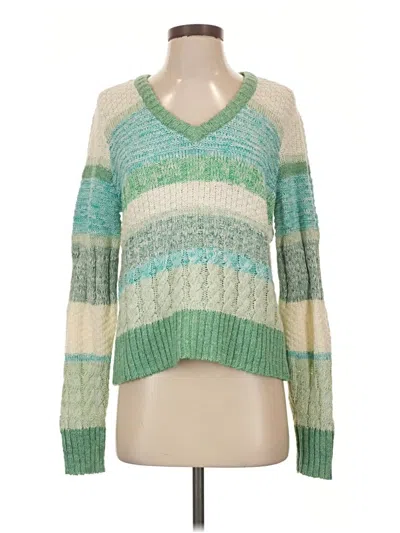 Pre-owned Cabi Pullover Sweater In Green