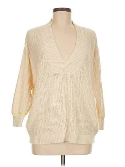 Pre-owned Cabi Pullover Sweater In Ivory