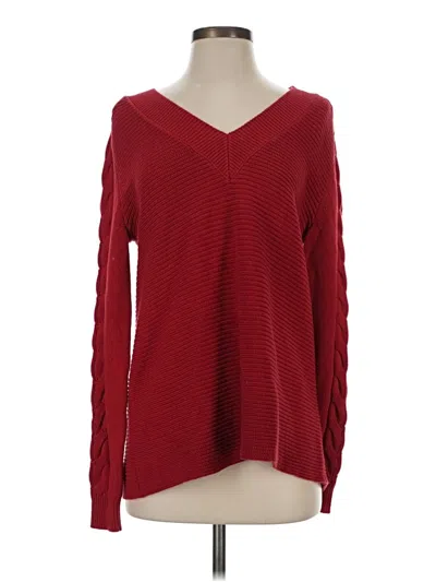 Pre-owned Cabi Pullover Sweater In Red