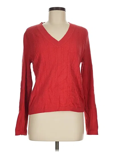 Pre-owned Cabi Pullover Sweater In Red