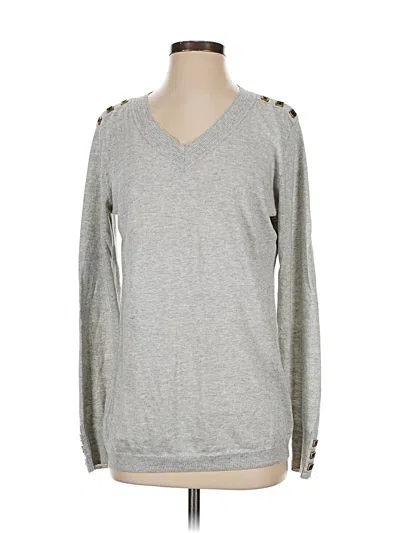 Pre-owned Cabi Pullover Sweater In Silver