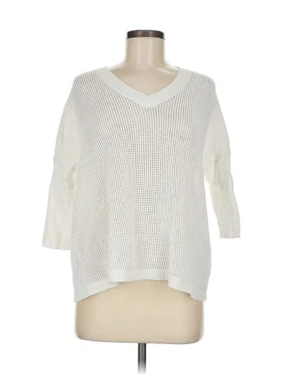 Pre-owned Cabi Pullover Sweater In White