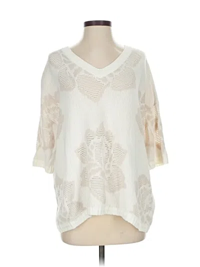 Pre-owned Cabi Pullover Sweater In White