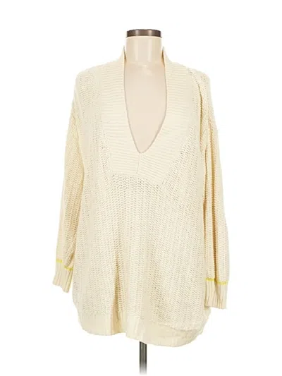 Pre-owned Cabi Pullover Sweater In White