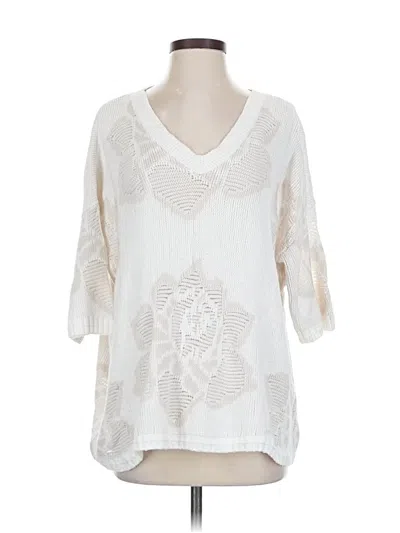 Pre-owned Cabi Pullover Sweater In White