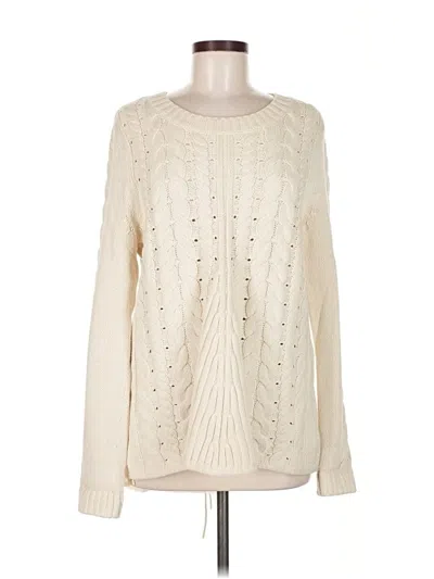 Pre-owned Cabi Pullover Sweater In White