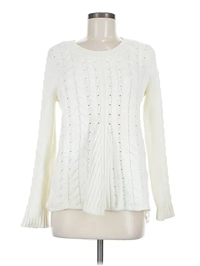Pre-owned Cabi Pullover Sweater In White
