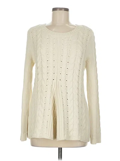 Pre-owned Cabi Pullover Sweater In White