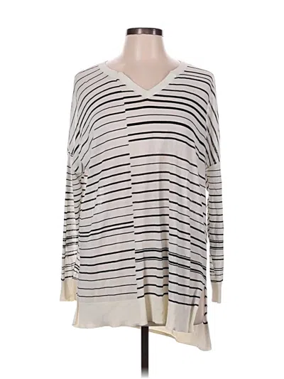 Pre-owned Cabi Pullover Sweater In White