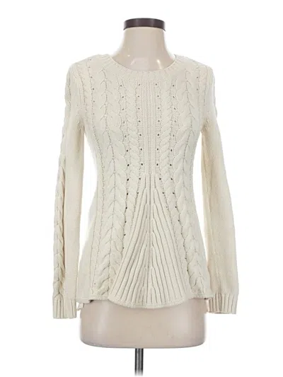 Pre-owned Cabi Pullover Sweater In White