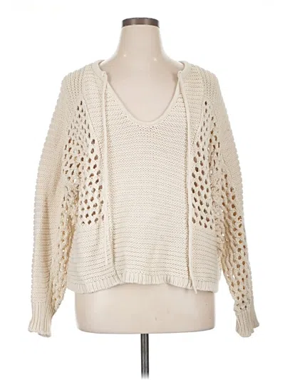 Pre-owned Cabi Pullover Sweater In White