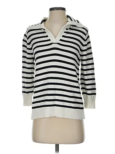 Pre-owned Cabi Pullover Sweater In White