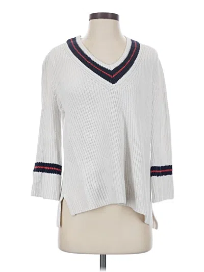 Pre-owned Cabi Pullover Sweater In White