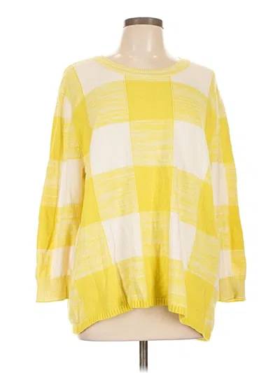 Pre-owned Cabi Pullover Sweater In Yellow