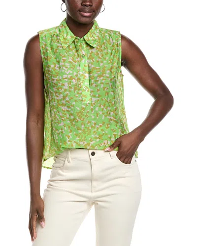 Cabi Shine Top In Animal Print
