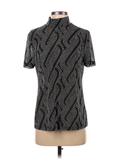 Pre-owned Cabi Short Sleeve Blouse In Black
