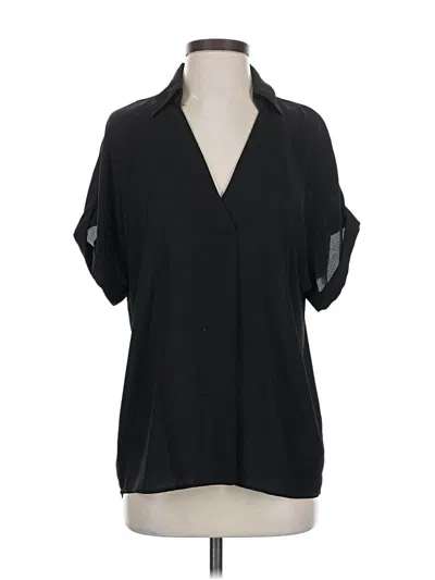 Pre-owned Cabi Short Sleeve Blouse In Black