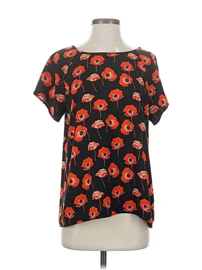 Pre-owned Cabi Short Sleeve Blouse In Black
