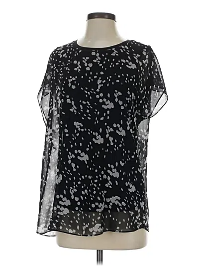 Pre-owned Cabi Short Sleeve Blouse In Black