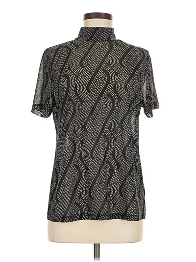 Pre-owned Cabi Short Sleeve Blouse In Black