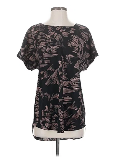 Pre-owned Cabi Short Sleeve Blouse In Black