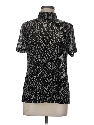 Pre-owned Cabi Short Sleeve Blouse In Black