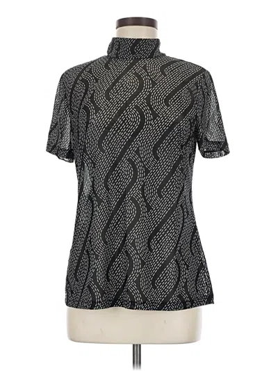 Pre-owned Cabi Short Sleeve Blouse In Black