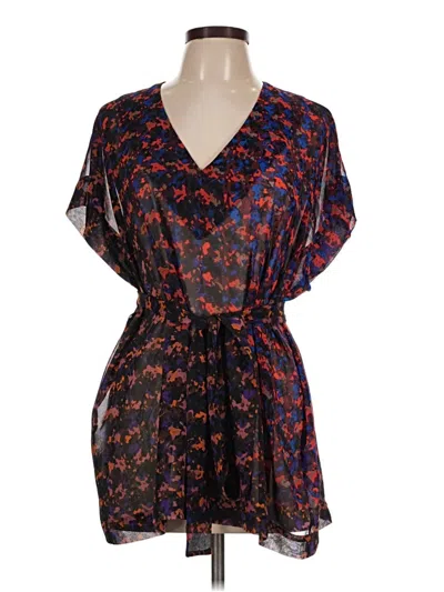 Pre-owned Cabi Short Sleeve Blouse In Black