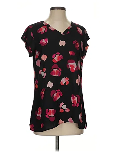 Pre-owned Cabi Short Sleeve Blouse In Black