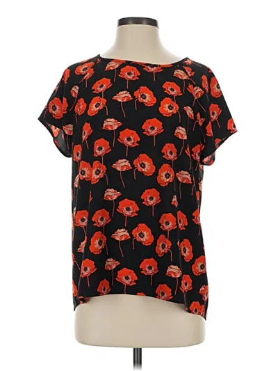 Pre-owned Cabi Short Sleeve Blouse In Black