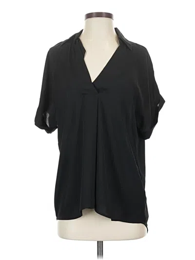 Pre-owned Cabi Short Sleeve Blouse In Black