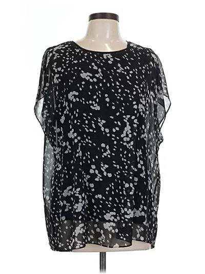 Pre-owned Cabi Short Sleeve Blouse In Black